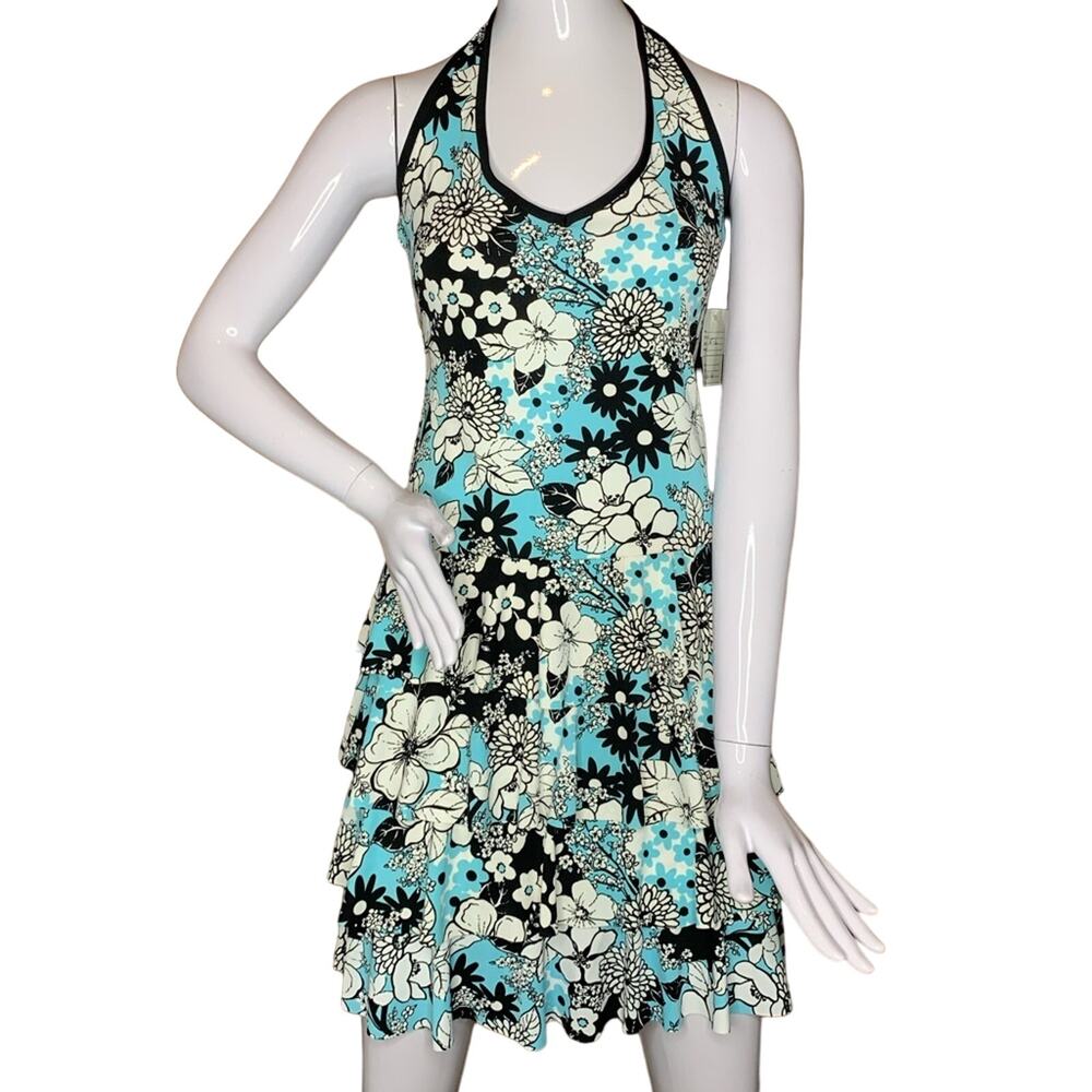 B Darlin NWT Cocktail Halter Dress Ruffled skirt size 5/6 junior